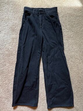 Uniqlo Charcoal Barrel jeans - size 24, hemmed to a 28 in inseam